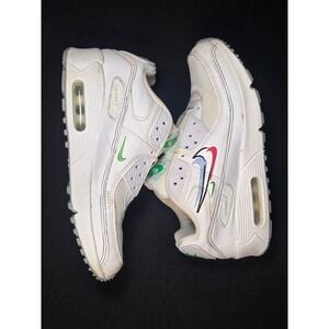 Nike Air Max 90 GS White Multi Color Triple Swoosh DN3730-100 Kids Size 3.5Y